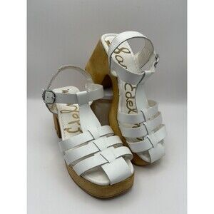 Sam Edelman Margritte Women's Multi Strap Platform Sandal White Leather Sz 6